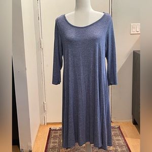Blue / white knit dress